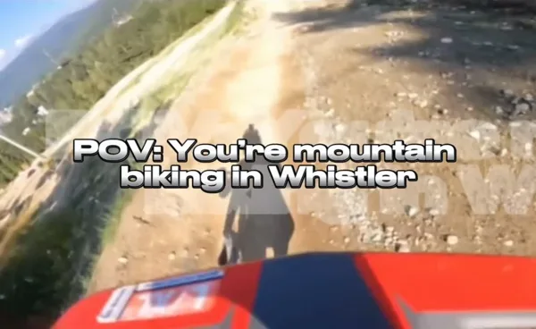 First-person mountain biking footage from Whistler Blackcomb.