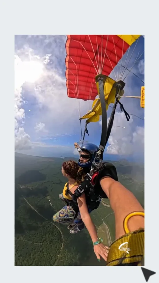 A skydive above Costa Rica
